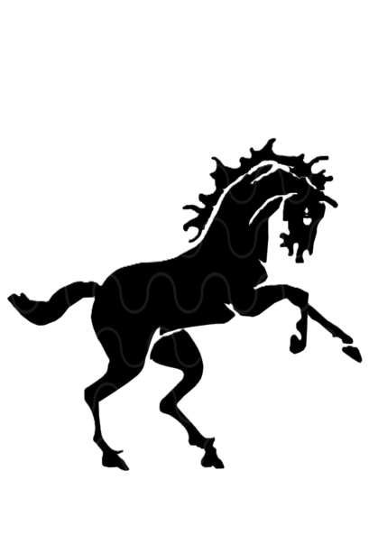 Cavallo nero logo di Castiglione vara Riproduzione del cavallo logo di Castiglione vara